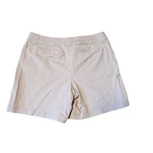 Talbots Women's classic cargo chino tan shorts, Size 12